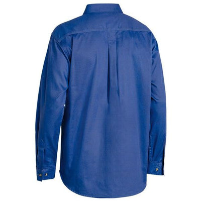 BISLEY CLOSED FRONT COTTON DRILL SHIRT - BSC6433