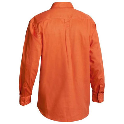 BISLEY CLOSED FRONT COTTON DRILL SHIRT - BSC6433