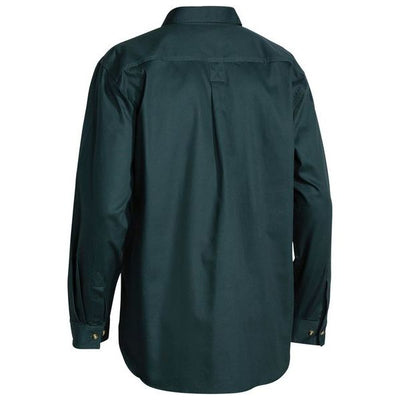 BISLEY CLOSED FRONT COTTON DRILL SHIRT - BSC6433