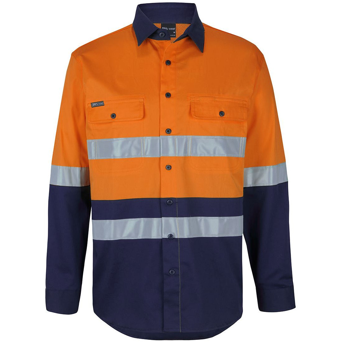 JB's Wear Hi Vis  L/S Stretch Work Shirt with Tape - 6DSWL