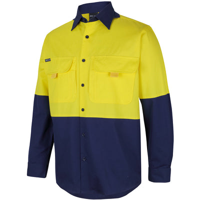 JB's Wear HI VIS RIPSTOP L/S FISHING SHIRT - 6HNRL