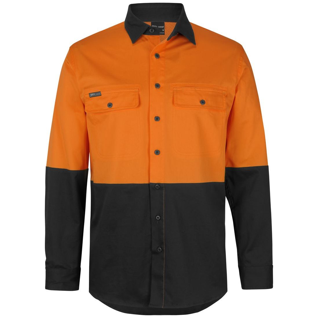 JB'S HI VIS L/S STRETCH WORK SHIRT- 6HSWL