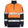 JB'S HI VIS (D+N) 1/2 ZIP FLEECY SWEAT - 6HZFS