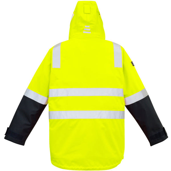 SYZMIK Men’s Unisex Hi Vis VIC Rail 4 In 1 Waterproof Jacket ZJ580
