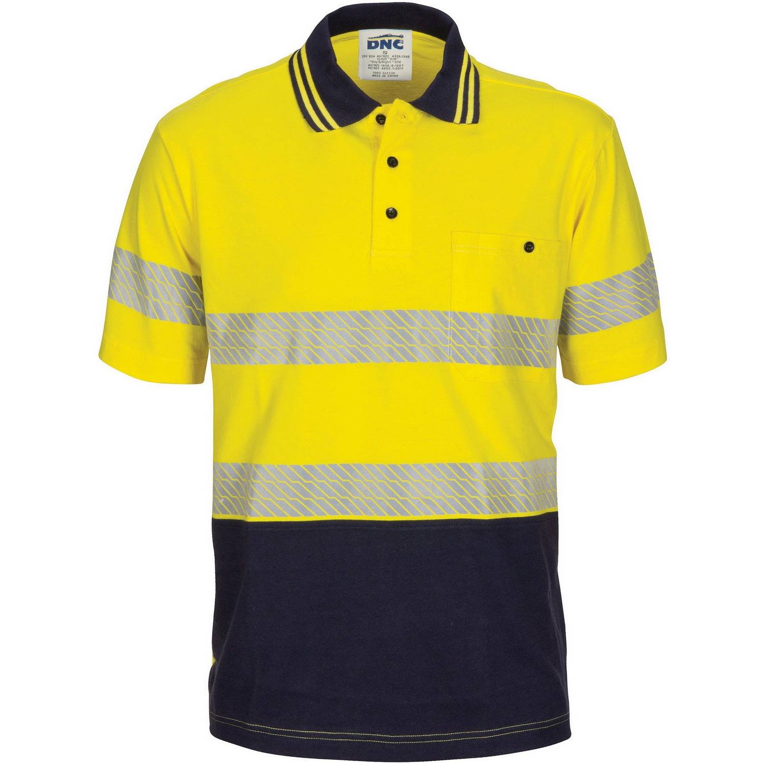 DNC HiVis Segment Taped Cotton Jersey Polo - 3515
