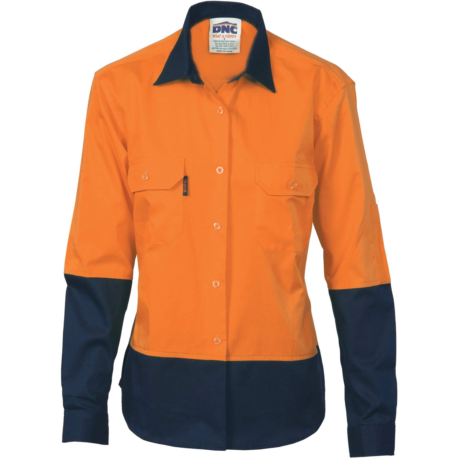 DNC Ladies Hi Vis 2 Tone Cool Breeze Cotton Shirt - 3940
