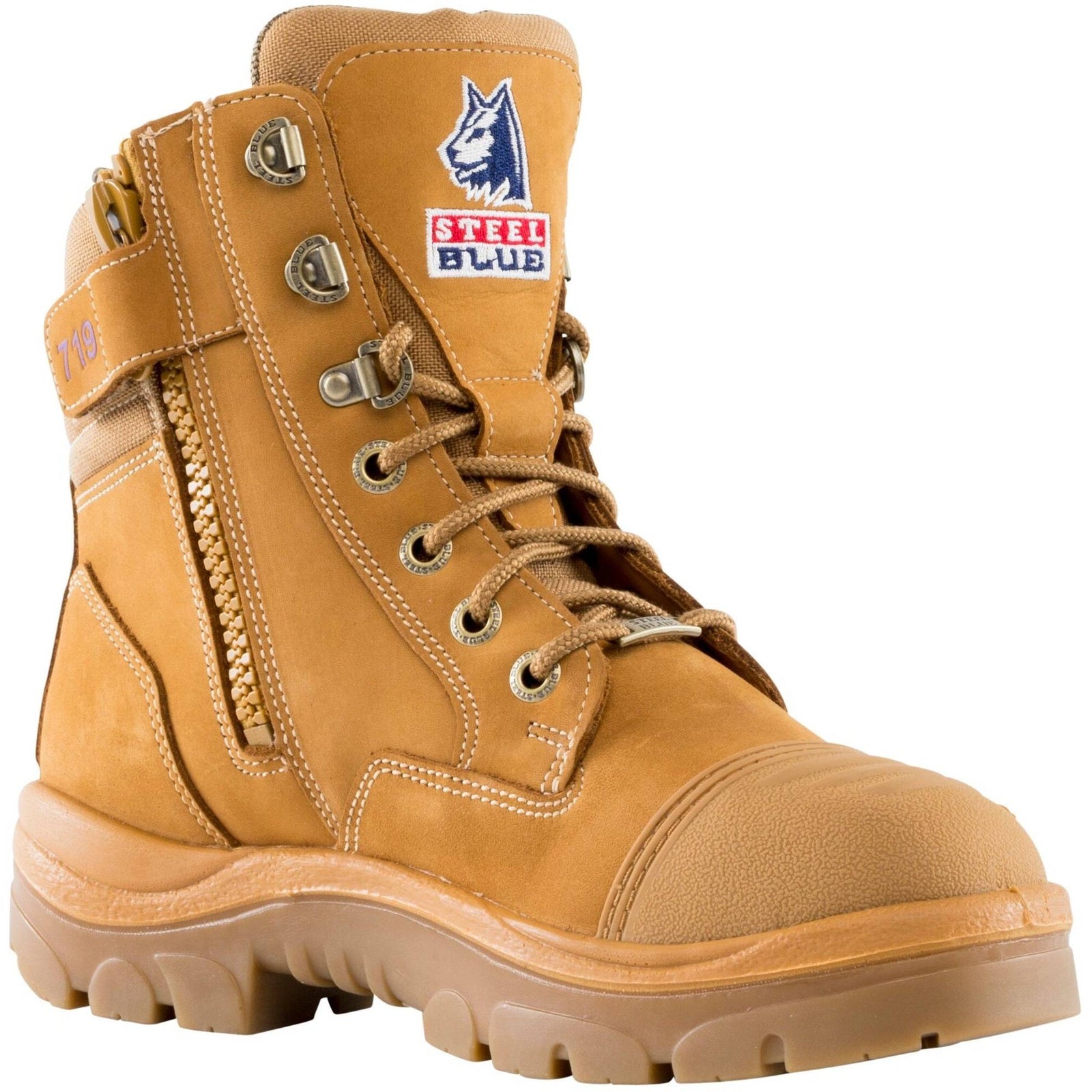 Steel Blue Ladies Souther Cross Zip Steel Toe Bump Cap Boots - 512719