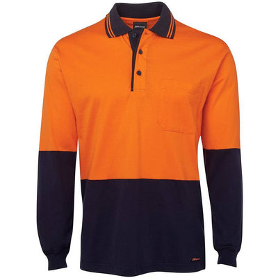 JB's HI VIS L/S COTTON POLO - 6CPHL