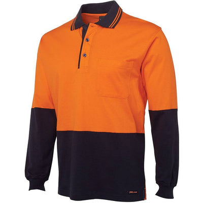 JB's HI VIS L/S COTTON POLO - 6CPHL
