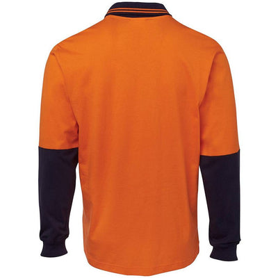 JB's HI VIS L/S COTTON POLO - 6CPHL