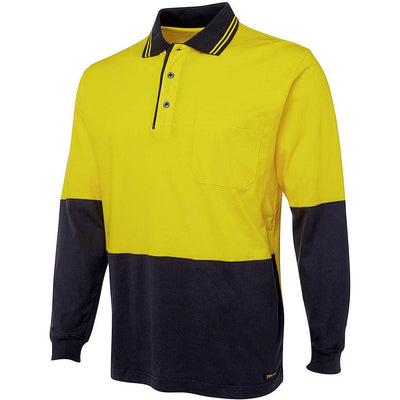 JB's HI VIS L/S COTTON POLO - 6CPHL