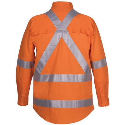 JB's HI VIS NSW Rail X-Back Shirt - 6DCBL