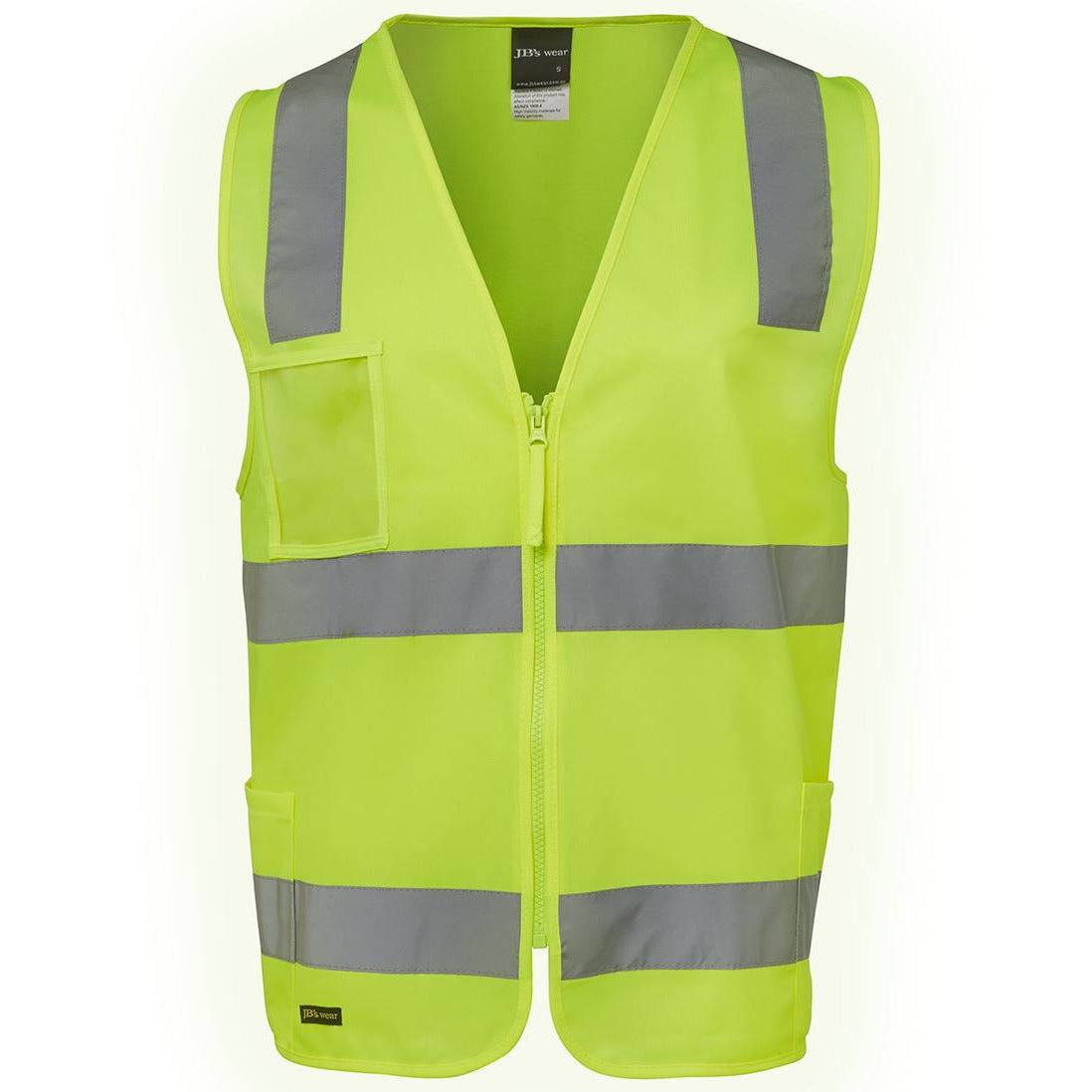 JB's Hi Vis Zip Safety Vest - 6DNSZ