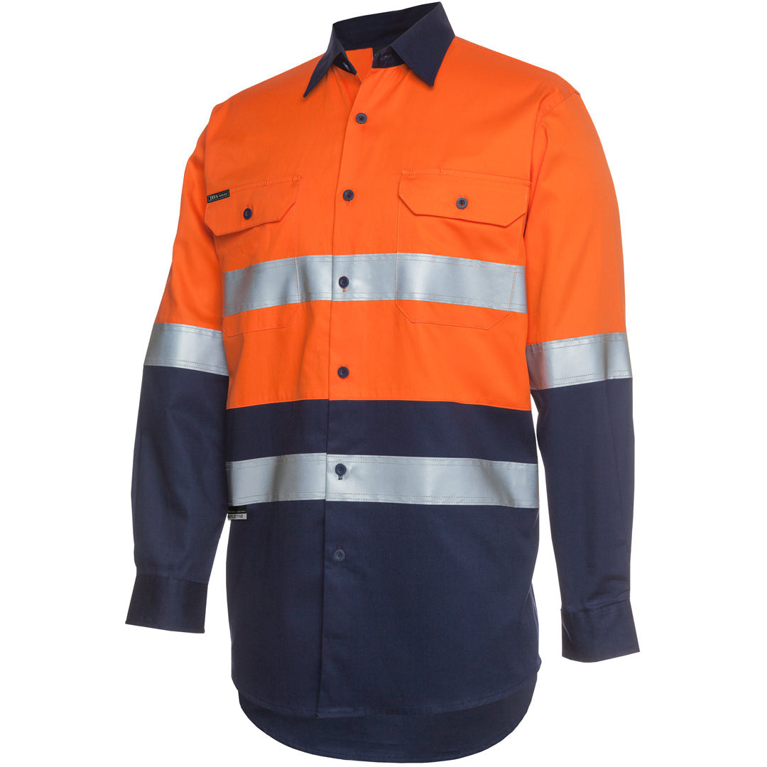 JB's HI VIS (D+N) L/S 190G WORK SHIRT - 6HLS