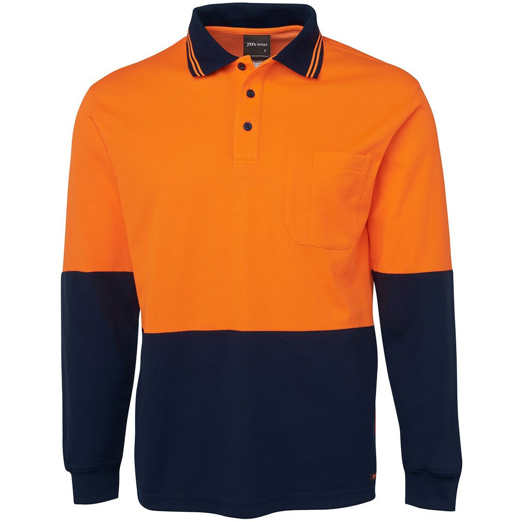 JB's Hi Vis L/S Cotton Backed Polo - 6HPL