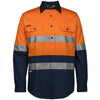 JB's HI VIS CLOSE FRONT L/S 150G WORK SHIRT - 6HWCS