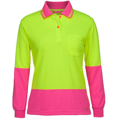 JB's LADIES HV L/S COMFORT POLO - 6LHCL