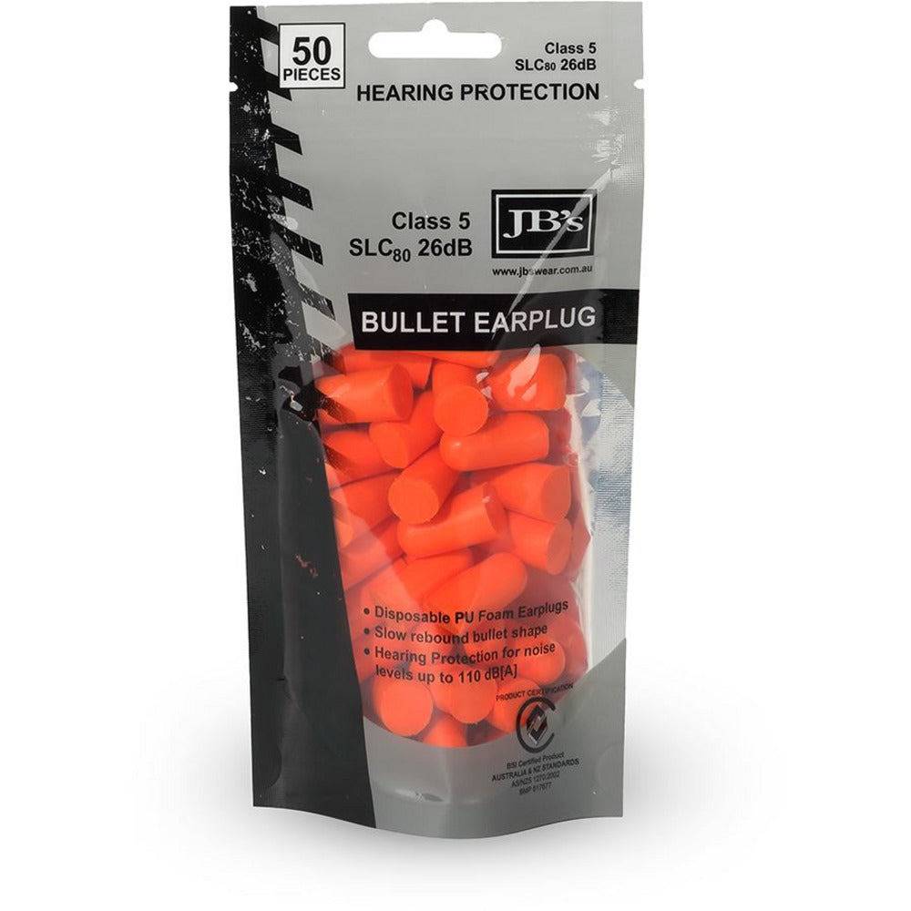 JB's BULLET SHAPED EARPLUG (50 PIECES) - 8P035