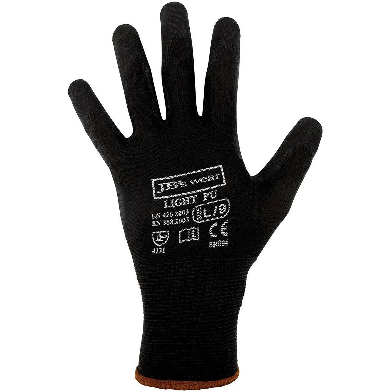 JB's BLACK LIGHT PU GLOVE (12 PK) - 8R004