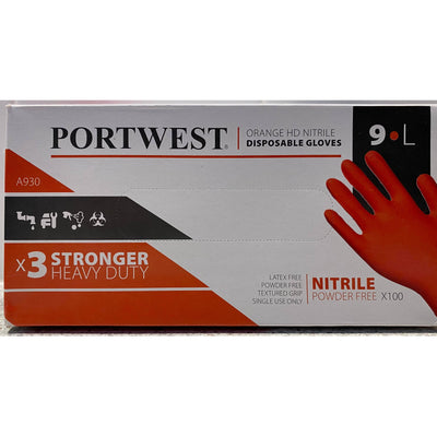 Port West Premium Heavy Duty Nitrile Gloves 100/ Box - A930