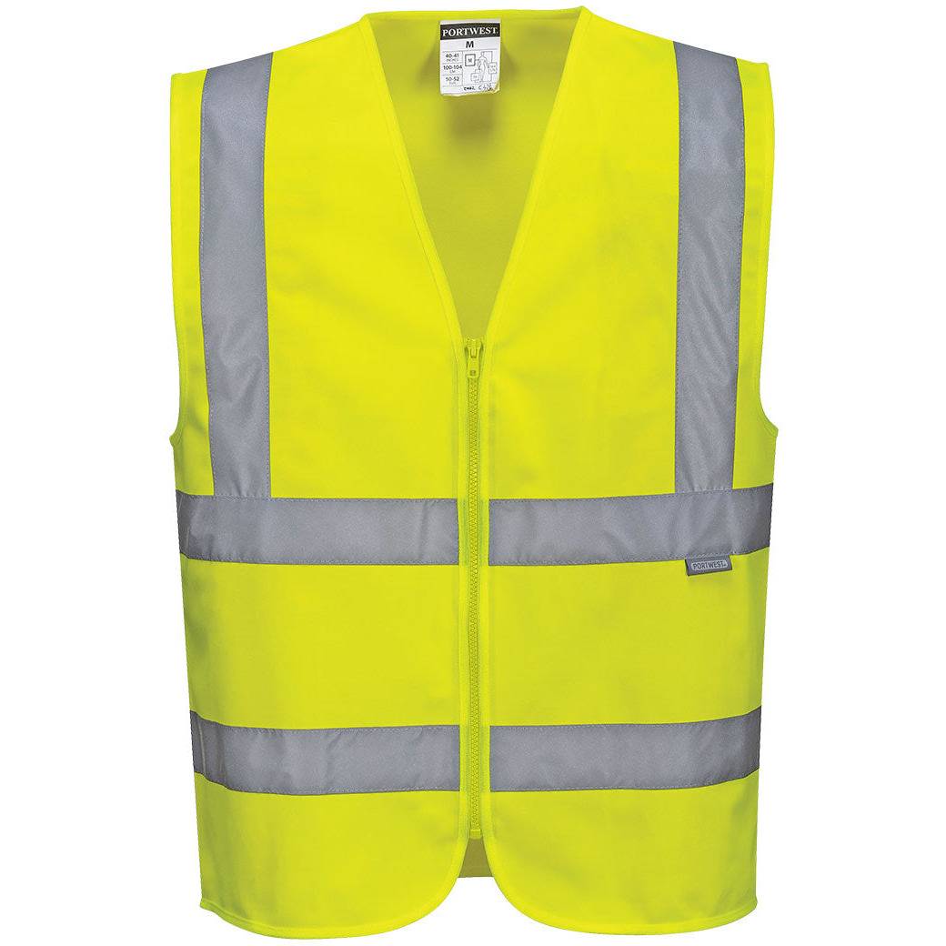 Port West Hi-Vis Zipped Band & Brace Vest - C375