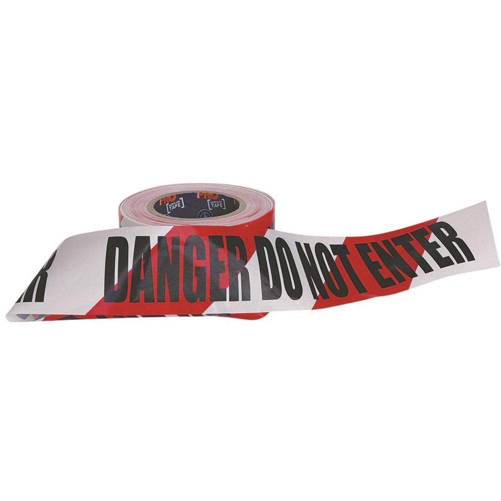 Pro Choice "DANGER DO NOT ENTER" on Red/White Hazard Tape - DDNET10075