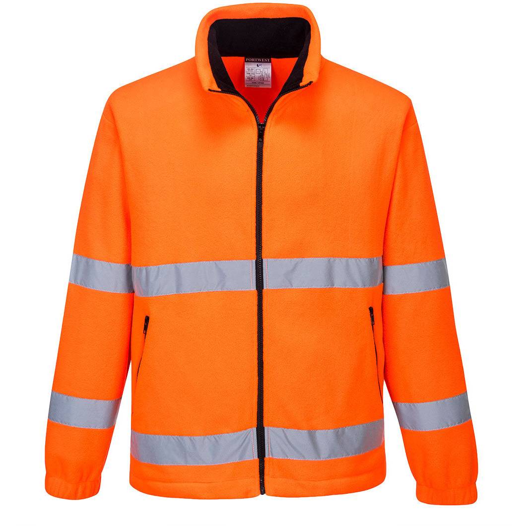 Port West Hi Vis Essential Zip Polar Fleece Jumper - F250