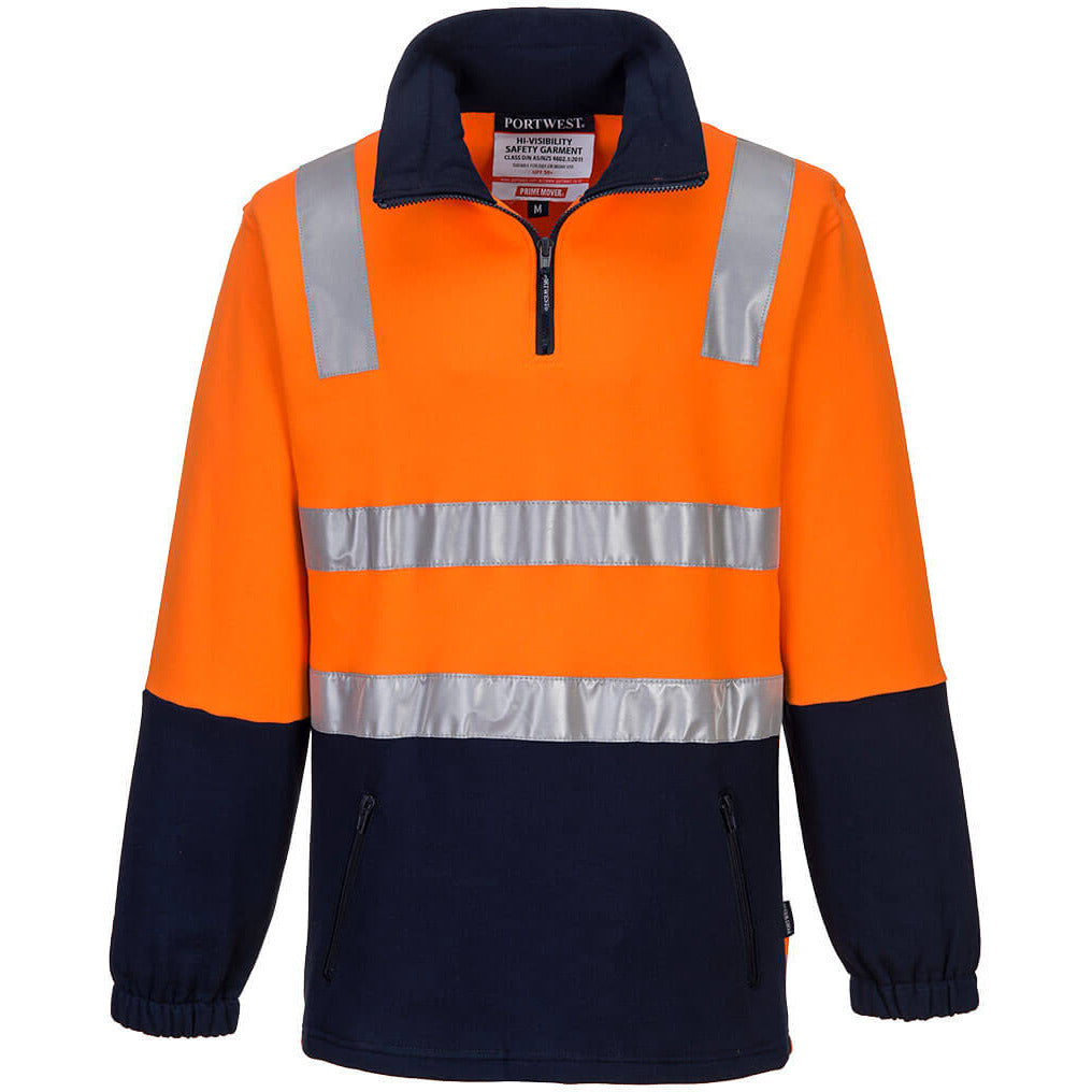 Port West Cotton Fleece Zip Jumper Taped - MF615