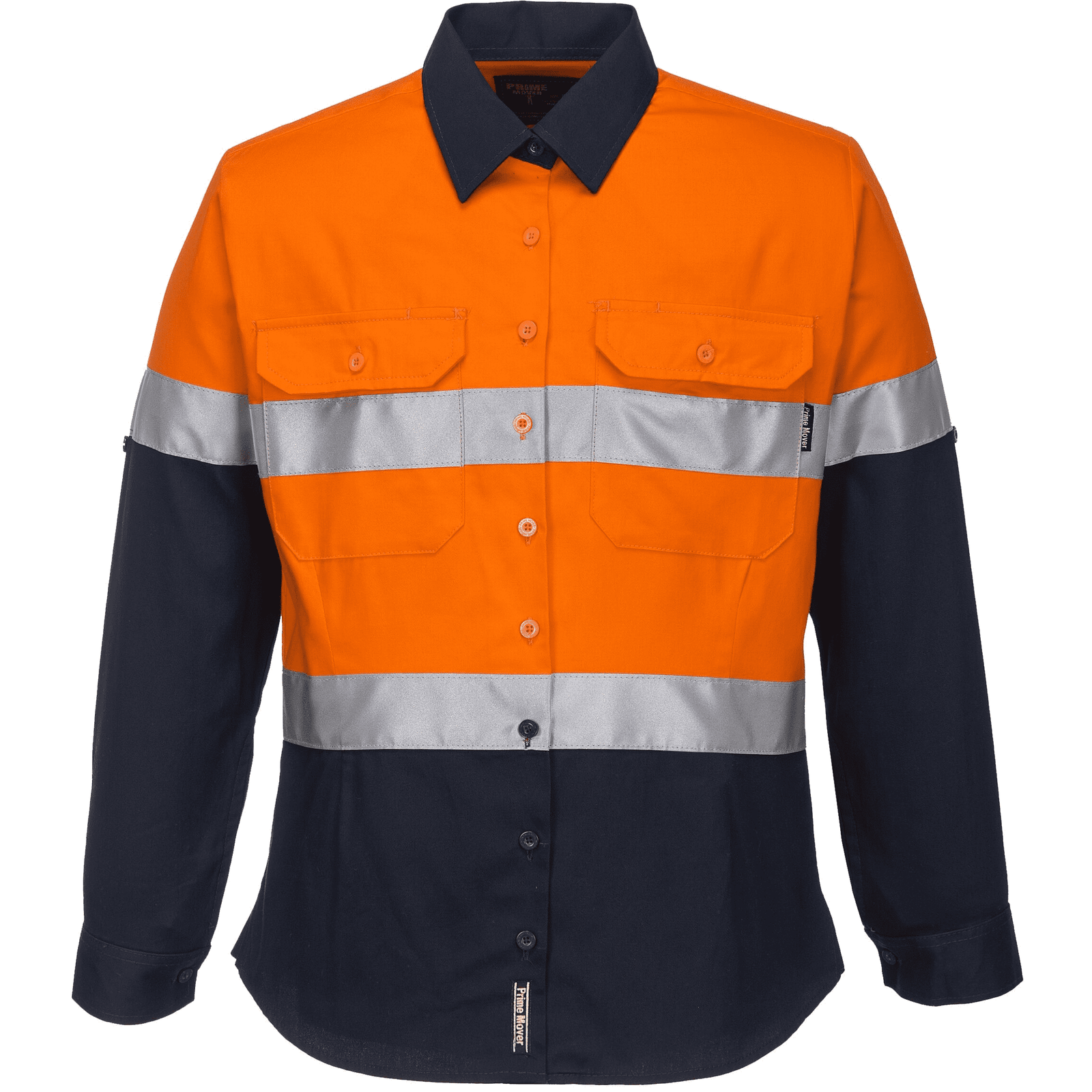Prime Mover 185gsm Hi-Vis Ladies Shirt L/S D/N - ML108