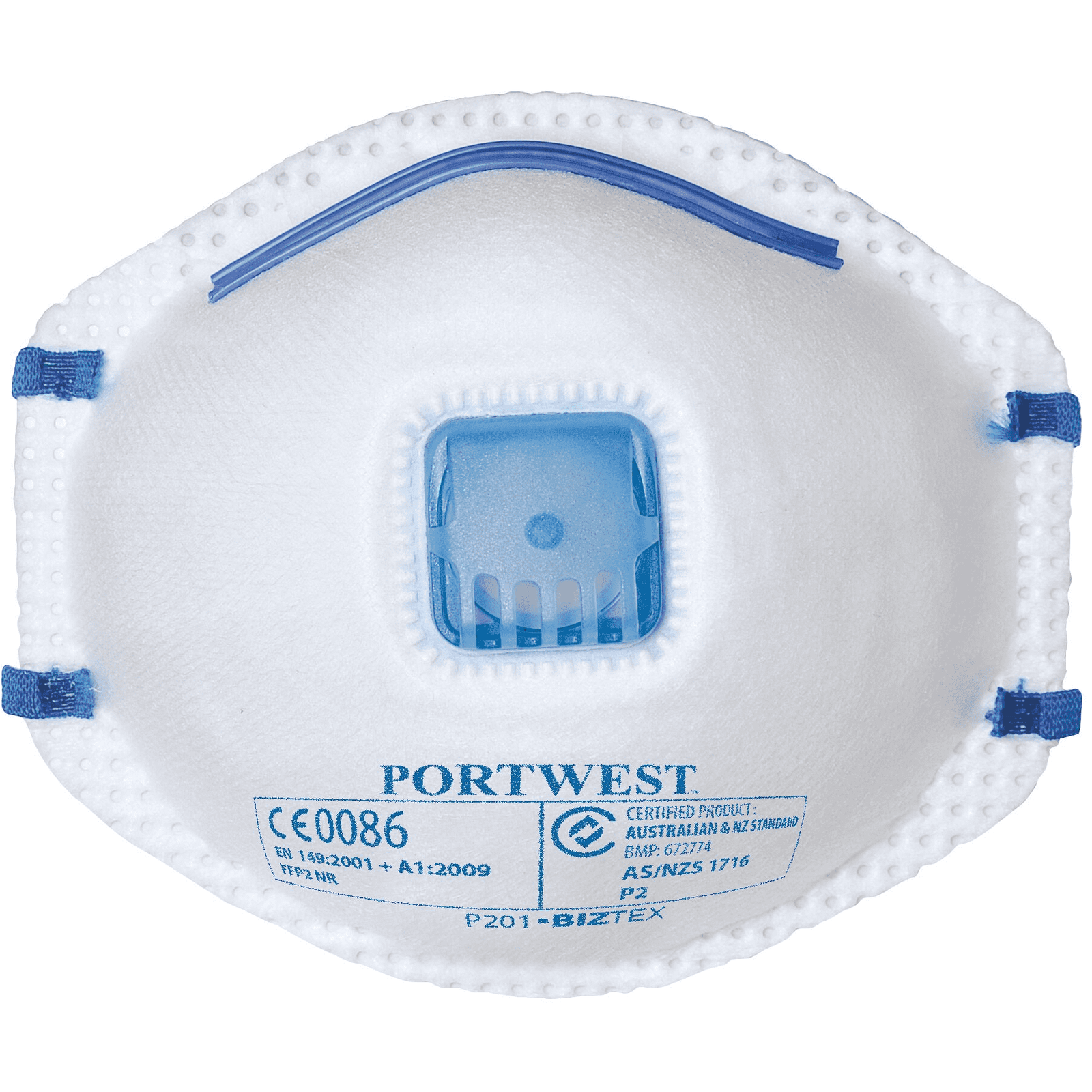 PORT WEST P2 VALVED DUST MIST RESPIRATOR - P201