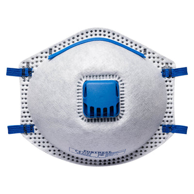Port West Carbon Valved Dust Mist Fume Respirator 10Pk - P220