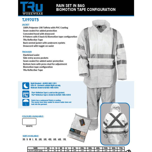 Tru Workwear Rain Jacket & Pants Set - TJ1970T5 - Essential Trade Wear